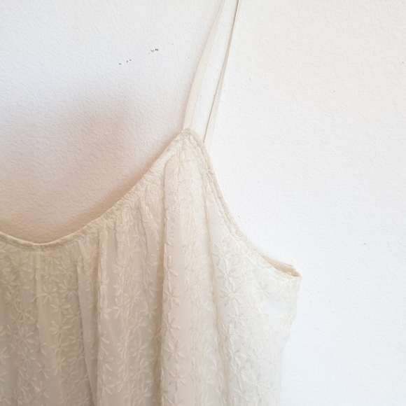 Madewell Embroidered Floral Camo Slip Dress Whimsical In White Size Extra Small - Picture 6 of 9